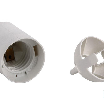 Portalámparas para obra E-27 | Material de resina termoestable color blanco | 4 A - 250 V