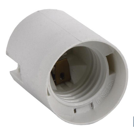 Portalámparas para obra E-27 | Material de resina termoestable color blanco | 4 A - 250 V