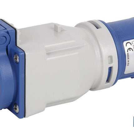 Adaptador industrial clavija-base | Grado de protección IP 44 | Clavija-base Schuko 2 P + T | 16 A