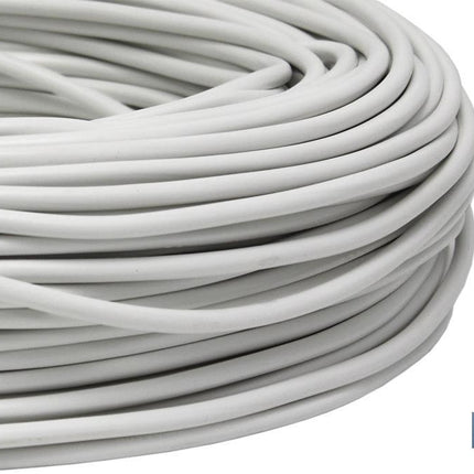 Rollo Cable Eléctrico de 100 m | PVC H05VV-F | Sección 2 x 1 mm2 | Color Blanco