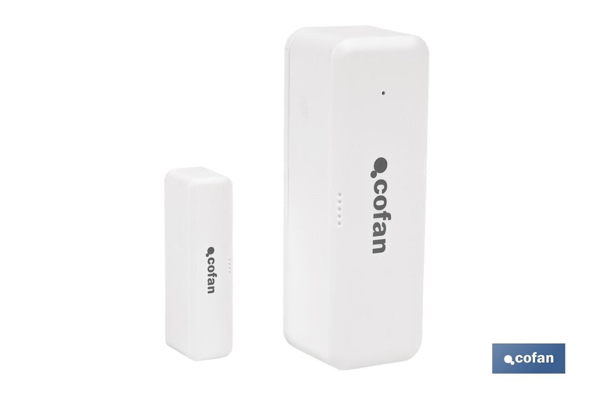 Sensor inteligente para puertas y ventanas | Conexión WiFi y Bluetooth | Funciona con aplicación Smart Life o Tuya | Compatible con Alexa y Google | Protección antirrobo