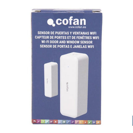 Sensor inteligente para puertas y ventanas | Conexión WiFi y Bluetooth | Funciona con aplicación Smart Life o Tuya | Compatible con Alexa y Google | Protección antirrobo