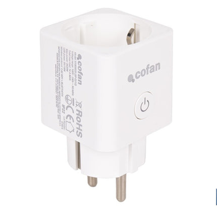 Enchufe inteligente con conexión WiFi y Bluetooth | Aplicación Smart Life o Tuya | Compatible con Alexa y Google | Control remoto | Con protección infantil