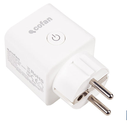 Enchufe inteligente con conexión WiFi y Bluetooth | Aplicación Smart Life o Tuya | Compatible con Alexa y Google | Control remoto | Con protección infantil