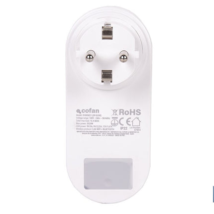 Enchufe inteligente con USB y tipo C | Conexión WiFi y Bluetooth | Aplicación: Smart Life o Tuya | Compatible con Alexa y Google | Control remoto, temporizador y protección infantil