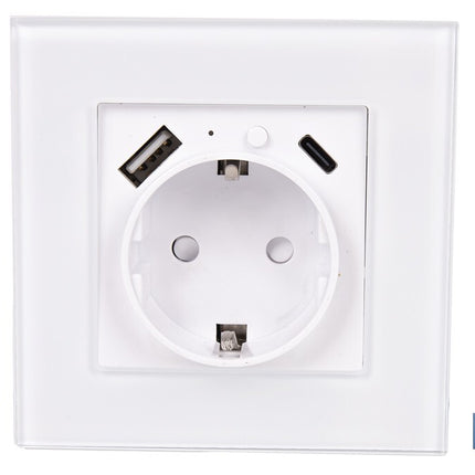 Base de enchufe inteligente con USB y tipo C | Conexión WiFi y Bluetooth | Aplicación: Smart Life o Tuya | Compatible con Alexa y Google | Control remoto, temporizador y protección infantil