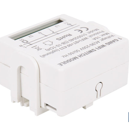 Relé individual WiFi inteligente | Automatiza interruptores o enchufes | Funcionamiento con aplicación Smart Life o Tuya | Compatible con Alexa y Google | 16 A/3520 W | Conectividad WiFi