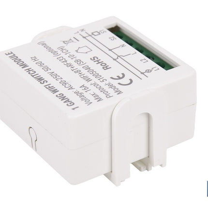 Relé individual WiFi inteligente | Automatiza interruptores o enchufes | Funcionamiento con aplicación Smart Life o Tuya | Compatible con Alexa y Google | 16 A/3520 W | Conectividad WiFi