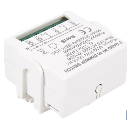 Relé regulador de intensidad individual inteligente | Control de intensidad desde la app | Conectividad WiFi 2.4 GHz | Aplicación Smart Life o Tuya | Para luces led, incandescentes y halógenas | Compatible con Alexa y Google
