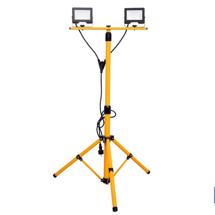 Trípode telescópico con 2 proyectores LED | 20 W, 3600 lm, protección IP65 | Cable de 1,5 m con enchufe europeo