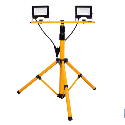 Trípode telescópico con 2 proyectores LED | 20 W, 3600 lm, protección IP65 | Cable de 1,5 m con enchufe europeo