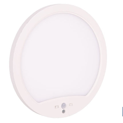 Downlight de superficie 18 W redondo | Sensor de presencia y crepuscular | Diámetro: 230 mm