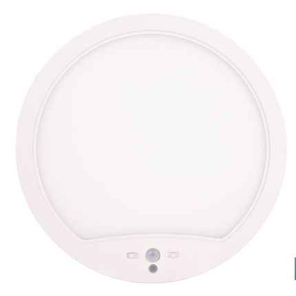 Downlight de superficie 18 W redondo | Sensor de presencia y crepuscular | Diámetro: 230 mm