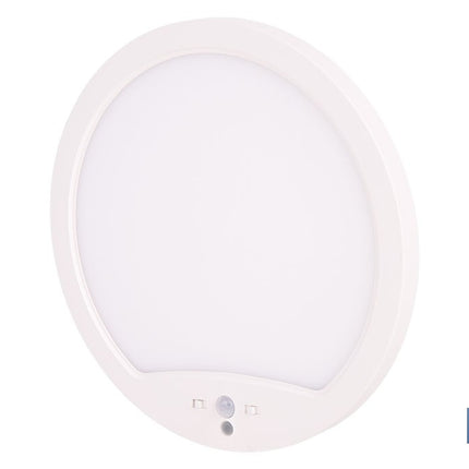 Downlight de superficie 18 W redondo | Sensor de presencia y crepuscular | Diámetro: 230 mm