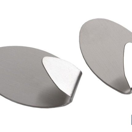 Colgador Auto-Adhesivo Oval Inox Grande