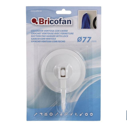Colgador Ventosa Cierre Seguridad. 77mm diámetro