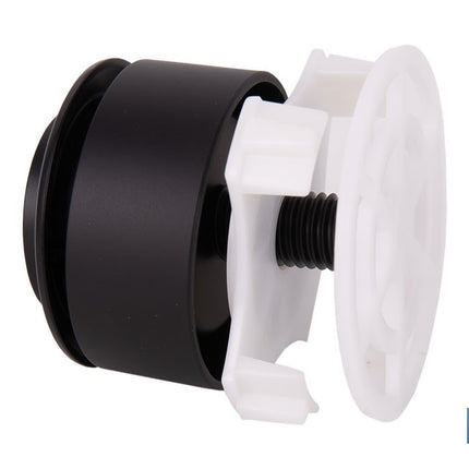 Pulsador de descarga simple para inodoro | Botón interrumpible con acabado negro y ahorro de agua | Compatible con descargador modelo Candaba