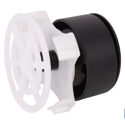 Pulsador de descarga simple para inodoro | Botón interrumpible con acabado negro y ahorro de agua | Compatible con descargador modelo Candaba