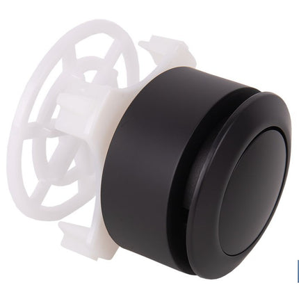 Pulsador de descarga simple para inodoro | Botón interrumpible con acabado negro y ahorro de agua | Compatible con descargador modelo Candaba