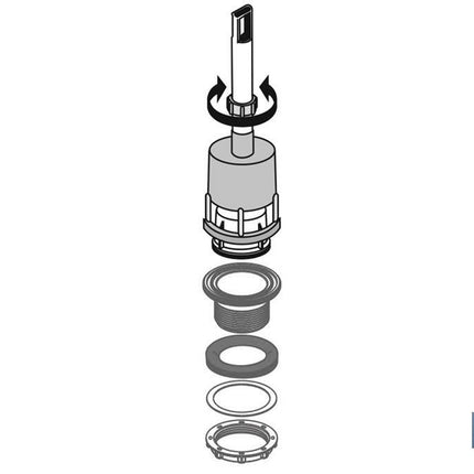 Descargador para WC | Con Tirador | Modelo Tigris | Descargador Universal | Fabricado en Polipropileno y ABS de Alta Calidad