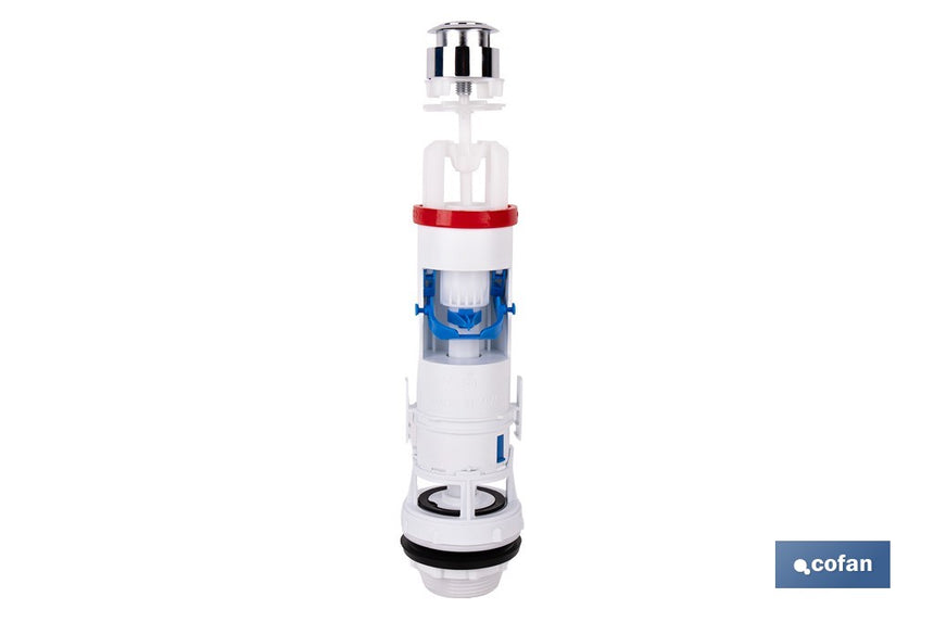 Descargador para WC con doble pulsador modelo Tambre | Mecanismo universal con descarga de 3 y 6 litros | Sistema antical y base roscada