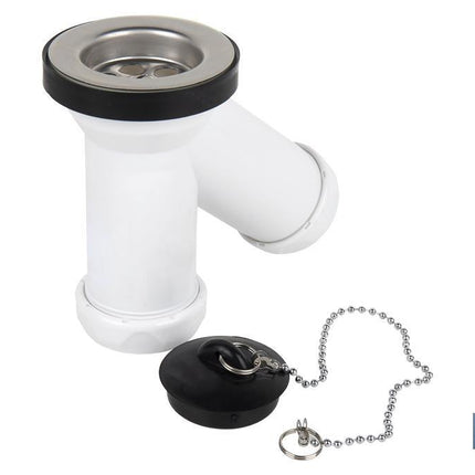 Sifón en Forma de Y | Con Salida de 40 mm | Válvula para Lavabo y Bidé Ø70 | Fabricado en Polipropileno