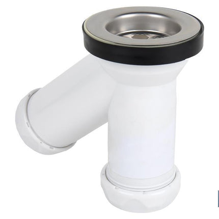 Sifón en Forma de Y | Con Salida de 40 mm | Válvula para Lavabo y Bidé Ø70 | Fabricado en Polipropileno