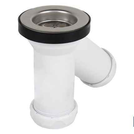 Sifón en Forma de Y | Con Salida de 40 mm | Válvula para Lavabo y Bidé Ø70 | Fabricado en Polipropileno