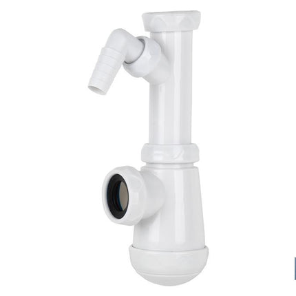 Sifón de Botella | Con Salida de Ø40 mm | Con Racor de 1 1/2 | Fabricado en Polipropileno | Junta Cónica Reductora de Ø32 mm