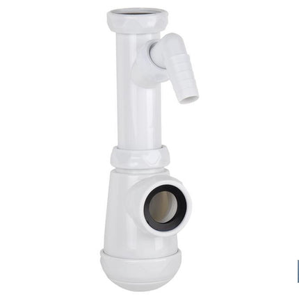 Sifón de Botella | Con Salida de Ø40 mm | Con Racor de 1 1/2 | Fabricado en Polipropileno | Junta Cónica Reductora de Ø32 mm