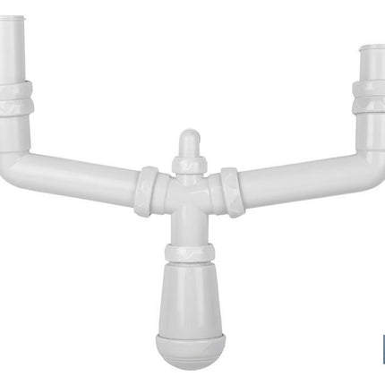 Sifón de Botella | Extensible | Con Salida de Ø40 mm | Doble Racor 1 1/2 | Junta cónica reductora de Ø32 mm