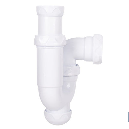 Sifón curvo extensible | Salida ajustable de Ø32-40 mm y racor de 1 1/4 | Flexible y resistente para lavabo