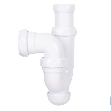 Sifón curvo extensible | Salida ajustable de Ø32-40 mm y racor de 1 1/4 | Flexible y resistente para lavabo