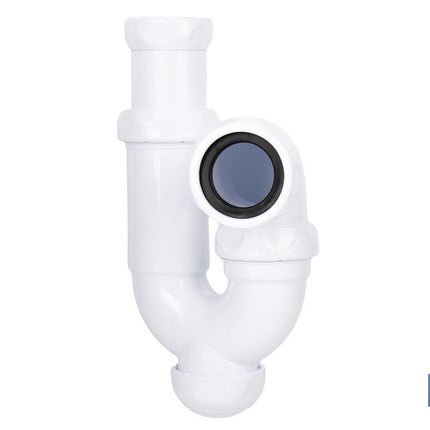 Sifón curvo extensible | Salida ajustable de Ø32-40 mm y racor de 1 1/4 | Flexible y resistente para lavabo