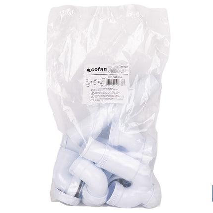 Sifón curvo doble extensible | Salida orientable de Ø32-40 mm y racores de 1 1/2 | Adecuado para fregaderos