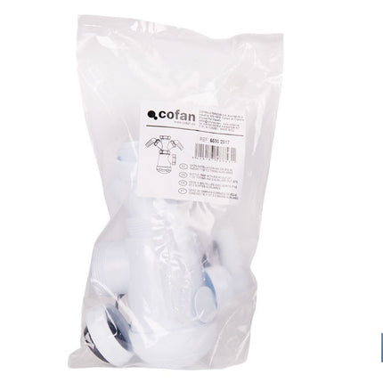 Sifón de botella extensible con 2 tomas auxiliares | Salida horizontal de Ø32-40 mm y racor de 1 1/2 | Adecuado para fregadero