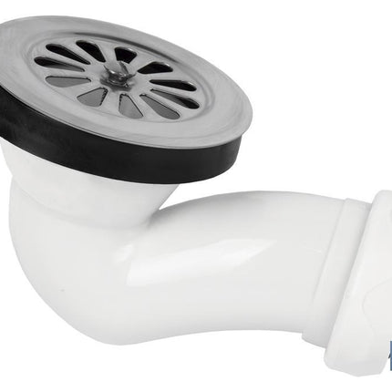 Válvula Sifónica para Plato Ducha | Orificio de 60 mm | Rejilla de ø82 mm | Salida de Ø40 mm | Junta Cónica Reductora de Ø32 mm