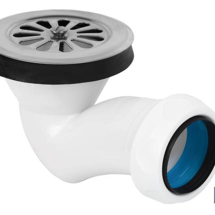 Válvula Sifónica para Plato Ducha | Orificio de 60 mm | Rejilla de ø82 mm | Salida de Ø40 mm | Junta Cónica Reductora de Ø32 mm