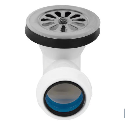 Válvula Sifónica para Plato Ducha | Orificio de 60 mm | Rejilla de ø82 mm | Salida de Ø40 mm | Junta Cónica Reductora de Ø32 mm