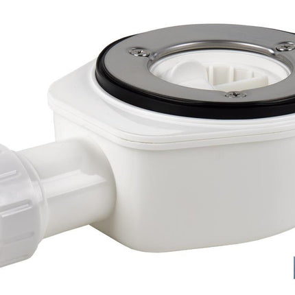 Válvula Sifónica Extraplana para Plato de Ducha |Salida de Ø40 mm | Junta cónica reductora de Ø32 mm | Sin Embellecedor