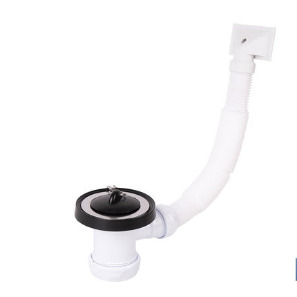 Válvula de fregadero con rebosadero flexible | Racor 1 1/2, válvula 70 mm y salida ajustable Ø32-40 mm