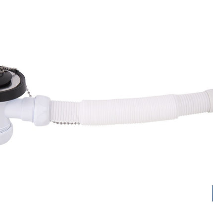 Válvula de fregadero con rebosadero flexible | Racor 1 1/2, válvula 70 mm y salida ajustable Ø32-40 mm
