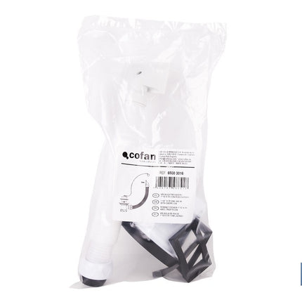 Válvula de fregadero con rebosadero flexible | Racor 1 1/2, válvula 70 mm y salida ajustable Ø32-40 mm