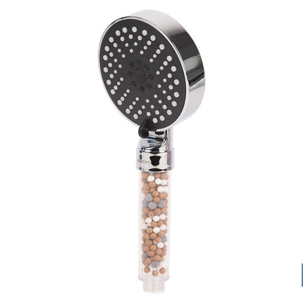 Mango de ducha iónico con esferas minerales de colores | 5 funciones | Material: ABS cromado + PC