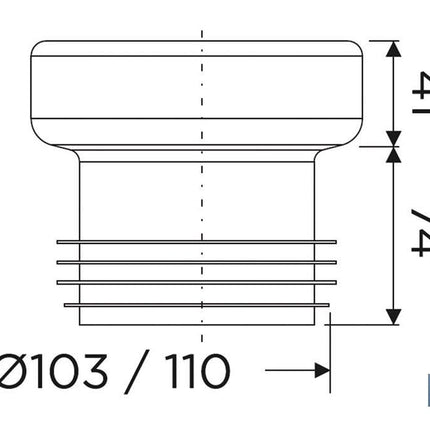 Manguito de Conexión Recto para Inodoro | Fabricado en EVA | Salida de Ø110 mm | Garantiza una Perfecta Durabilidad