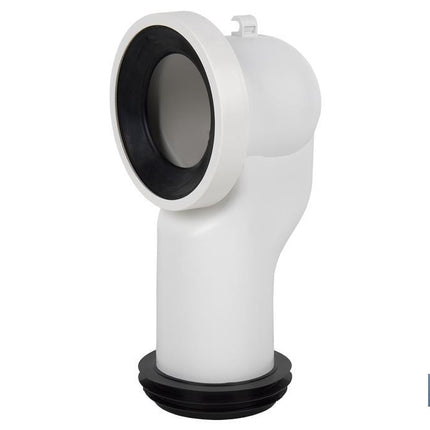 Manguito de Conexión | Manguito Acodado 90° para Inodoro | Incluye Goma Labiada Ø110 mm | Fabricado en Polipropileno
