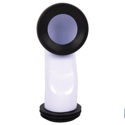 Manguito de Conexión | Manguito Acodado 45° para Inodoro | Incluye Goma Labiada Ø110 | Fabricado en Polipropileno