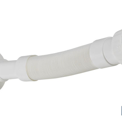 Tubo Flexible 1 1/2 con reductor 1 1/4 | Color Blanco | Medidas 330-690 mm | Para válvulas de lavabo-bidé o fregadero.