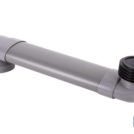 Manguito horizontal ajustable para inodoro | Salida horizontal de Ø90-110 mm y entrada de Ø90 mm | Manguito extensible 170-490 mm