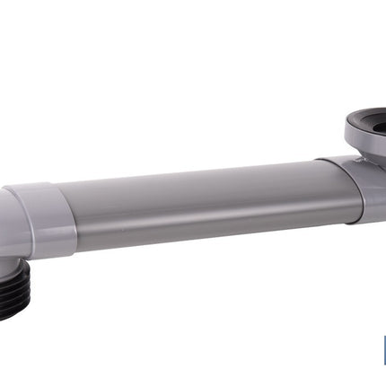 Manguito horizontal ajustable para inodoro | Salida horizontal de Ø90-110 mm y entrada de Ø90 mm | Manguito extensible 170-490 mm